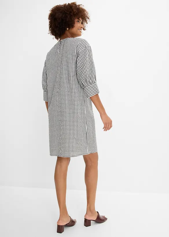 Tunika-Kleid aus reiner Baumwolle in schwarz von hinten (Totalaufnahme) - bonprix Tunika-Kleid aus reiner Baumwolle in schwarz von hinten (Totalaufnahme) - bonprix