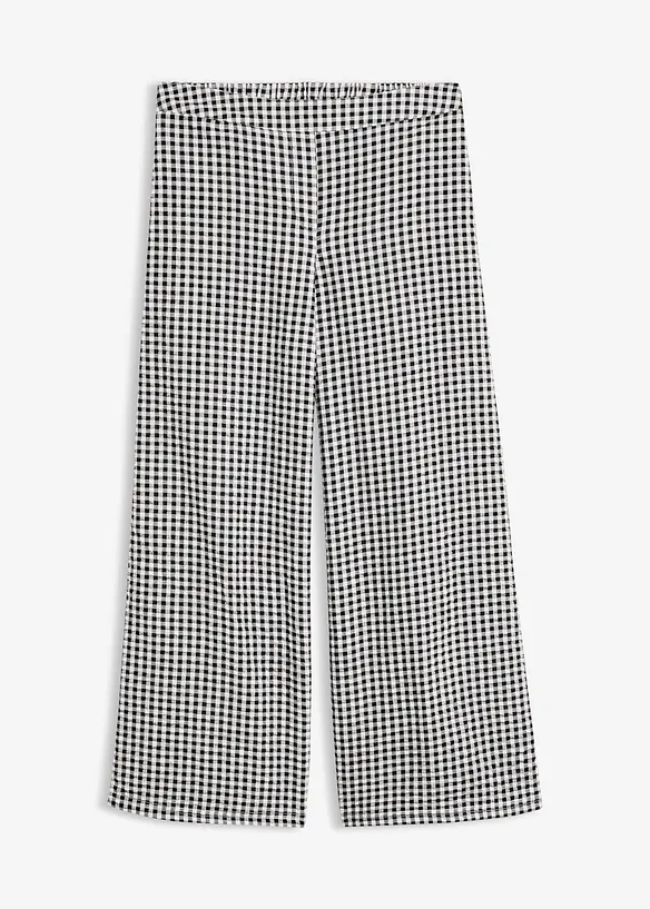 Seersucker-Schlupfhose aus reiner Baumwolle in schwarz von vorne - bonprix Seersucker-Schlupfhose aus reiner Baumwolle in schwarz von vorne - bonprix