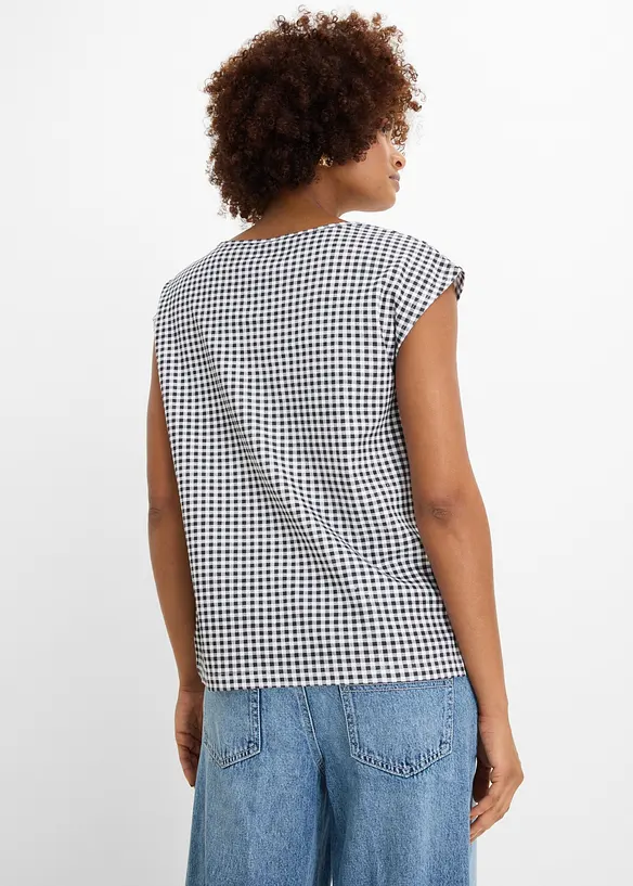 Oversize-Shirt aus schwerer Bio-Baumwolle in schwarz von hinten (im Anschnitt) - bonprix