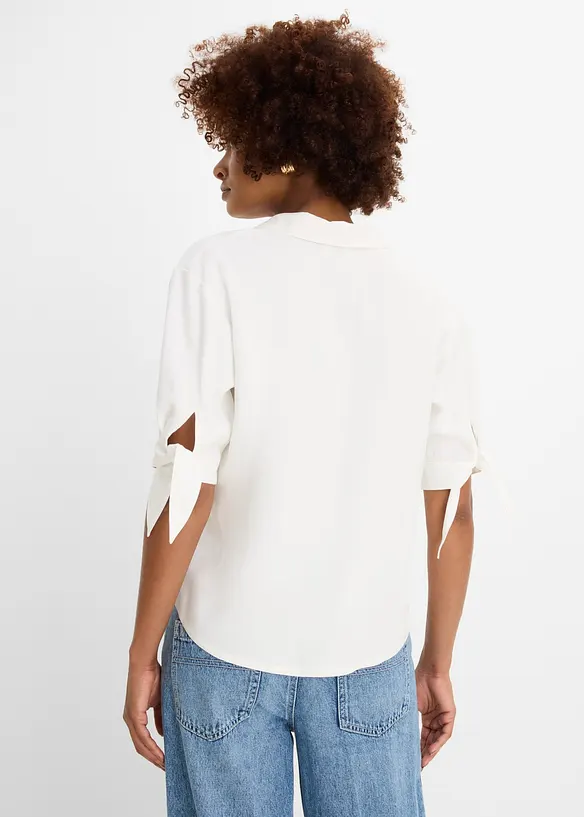 Tunika aus Viskose-Mix in weiß von hinten (im Anschnitt) - bonprix Tunika aus Viskose-Mix in weiß von hinten (im Anschnitt) - bonprix