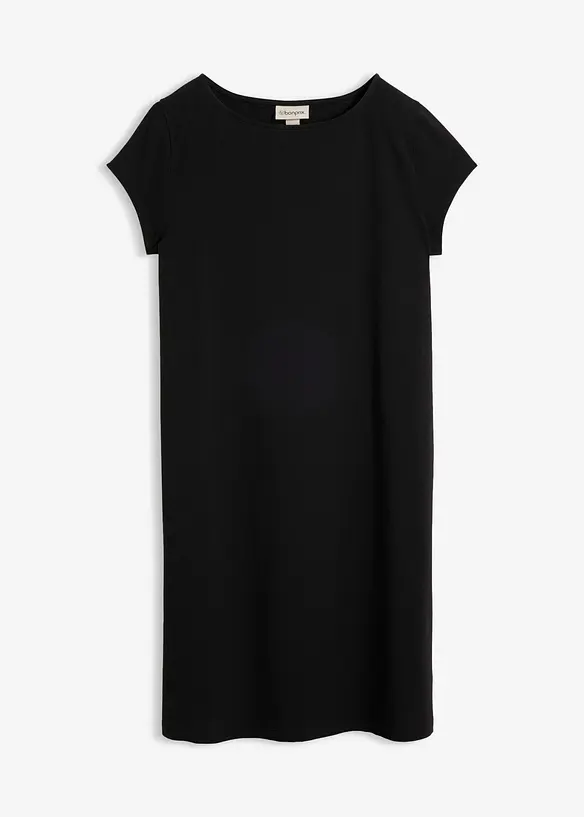 Shirtkleid aus elastischem Baumwoll-Mix in schwarz von vorne - bonprix Shirtkleid aus elastischem Baumwoll-Mix in schwarz von vorne - bonprix
