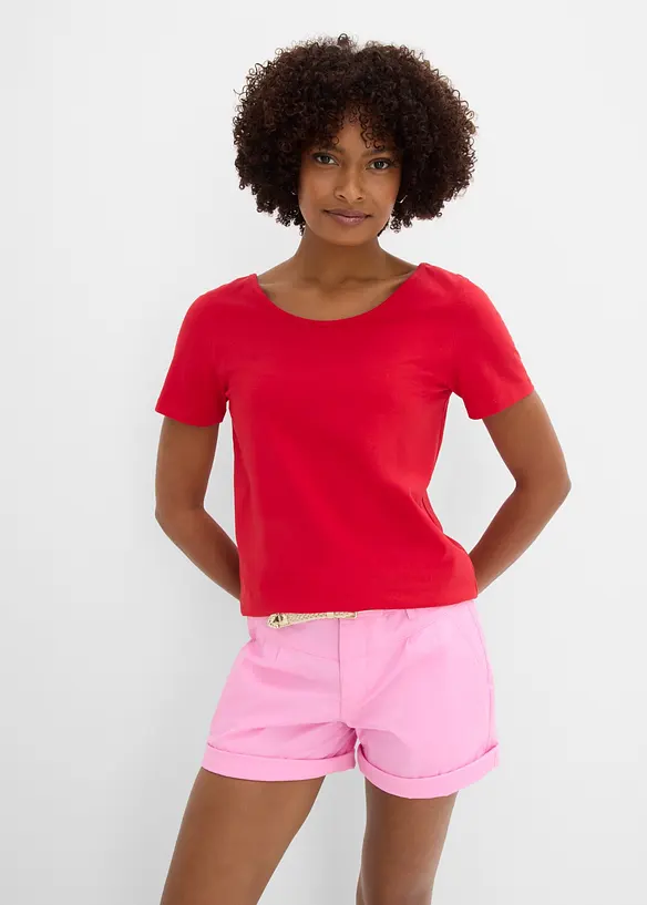 T-Shirt mit tiefem Rückenausschnitt (2er Pack) in rosa von vorne (im Anschnitt) - bonprix T-Shirt mit tiefem Rückenausschnitt (2er Pack) in rosa von vorne (im Anschnitt) - bonprix