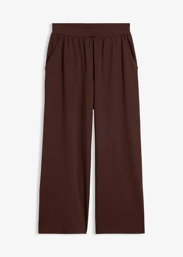 7/8-Hose aus Bio-Baumwolle mit Stretch in braun von vorne - bonprix