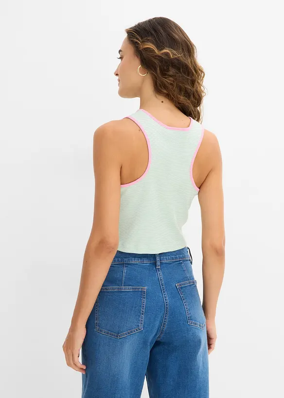 Ripp-Croptop aus reiner Bio-Baumwolle in grün von hinten (im Anschnitt) - bonprix Ripp-Croptop aus reiner Bio-Baumwolle in grün von hinten (im Anschnitt) - bonprix