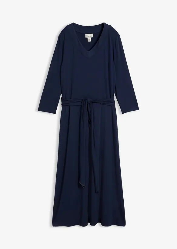 Viskose Jerseykleid in blau von vorne - bonprix Viskose Jerseykleid in blau von vorne - bonprix