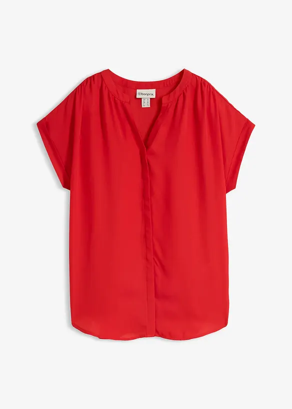 Tunikabluse Georgette in rot von vorne - bonprix