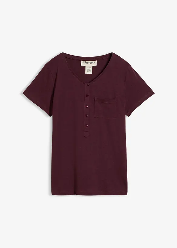 T-Shirt aus Baumwoll-Viskose-Mix in rot von vorne - bonprix