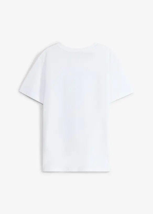 T-Shirt aus reiner Bio Baumwolle in weiß von hinten - bonprix