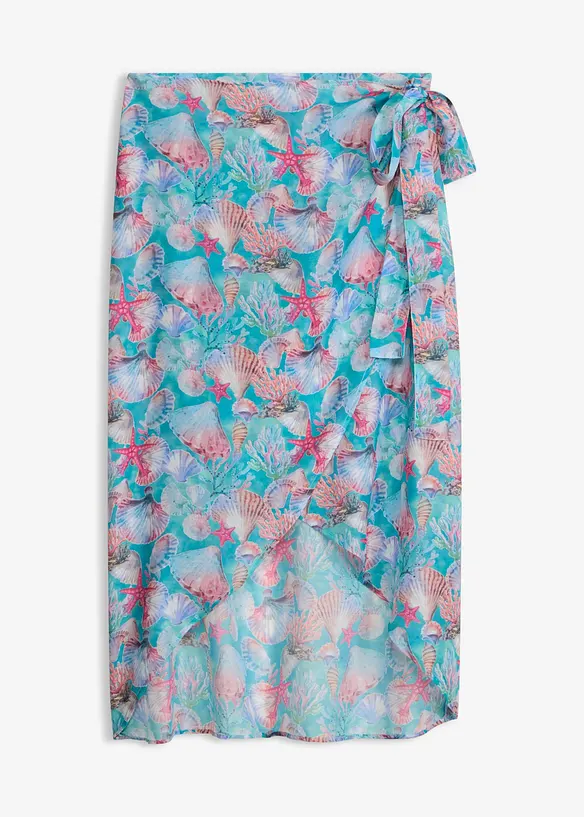 Transparenter Strandrock in blau von vorne - bonprix Transparenter Strandrock in blau von vorne - bonprix