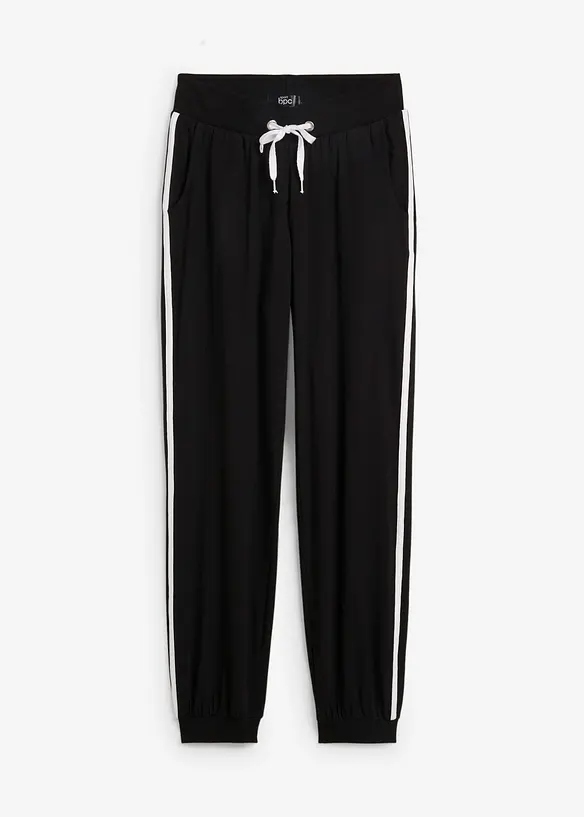 Jogginghose aus Baumwolle in schwarz von vorne - bonprix Jogginghose aus Baumwolle in schwarz von vorne - bonprix