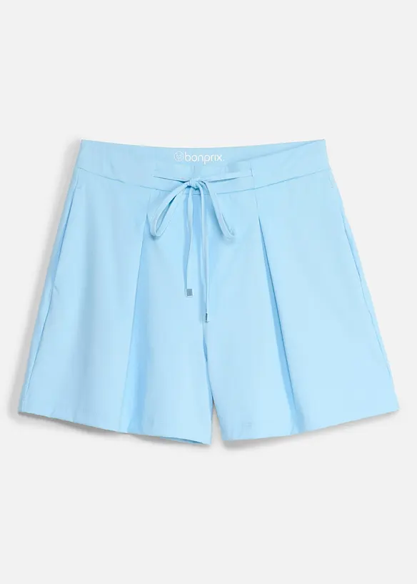 Sport-Shorts mit Zierfalten, schnelltrocknend in blau von vorne - bonprix Sport-Shorts mit Zierfalten, schnelltrocknend in blau von vorne - bonprix
