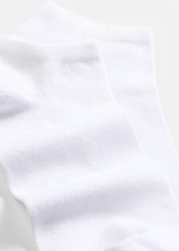 Sneakersocken mit Bio-Baumwolle (8er Pack) in weiß - bonprix
