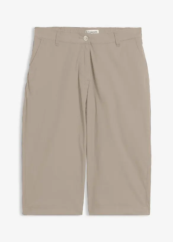 Long-Bermuda aus Baumwoll-Mix in beige von vorne - bonprix Long-Bermuda aus Baumwoll-Mix in beige von vorne - bonprix