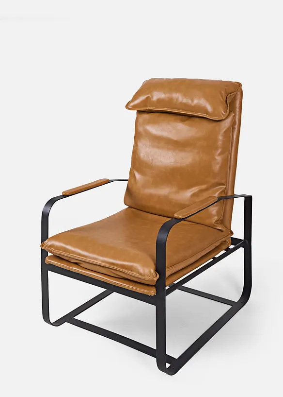 Lederimitat-Sessel in braun von vorne - bonprix