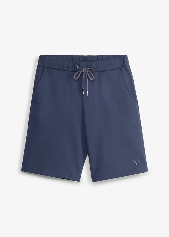 Sweat-Bermuda mit Dehnbund in Regular Fit in blau von vorne - bonprix