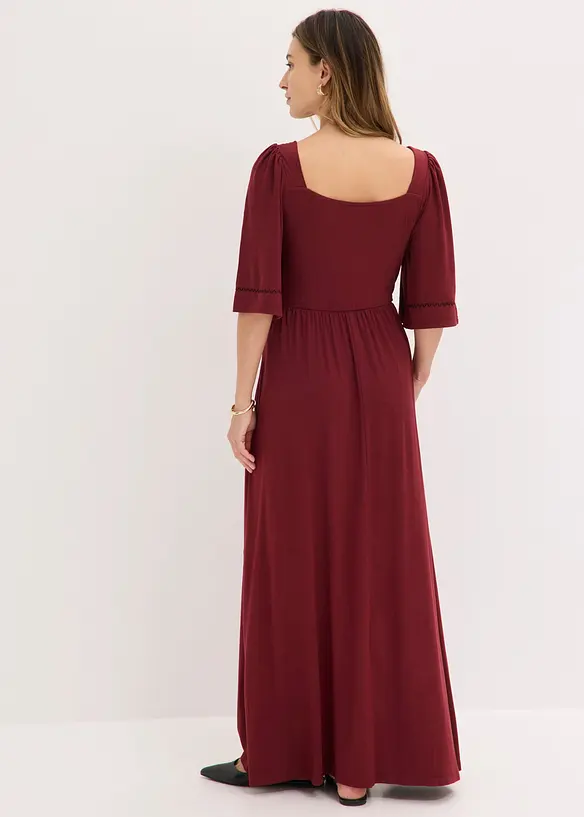 Maxikleid aus fließendem Viskose-Mix in rot von hinten (Totalaufnahme) - bonprix Maxikleid aus fließendem Viskose-Mix in rot von hinten (Totalaufnahme) - bonprix