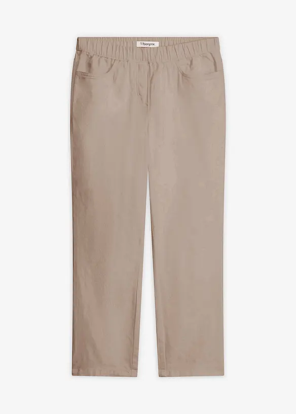 7/8 Schlupfhose mit Stretch in braun von vorne - bonprix