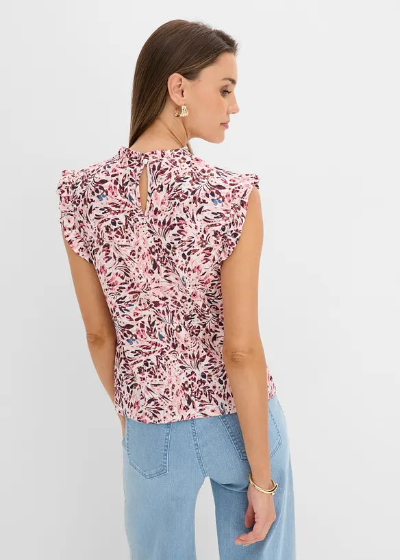 Shirt aus strukturiertem Crêpe in weiß von hinten (im Anschnitt) - bonprix Shirt aus strukturiertem Crêpe in weiß von hinten (im Anschnitt) - bonprix