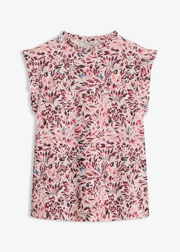 Shirt aus strukturiertem Crêpe in weiß von vorne - bonprix Shirt aus strukturiertem Crêpe in weiß von vorne - bonprix