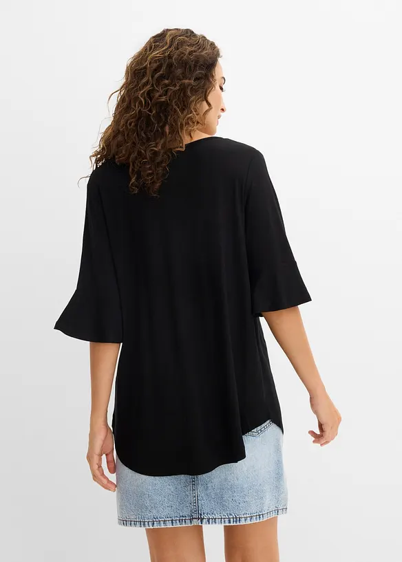 Shirt aus softer Viskose in schwarz von hinten (im Anschnitt) - bonprix Shirt aus softer Viskose in schwarz von hinten (im Anschnitt) - bonprix
