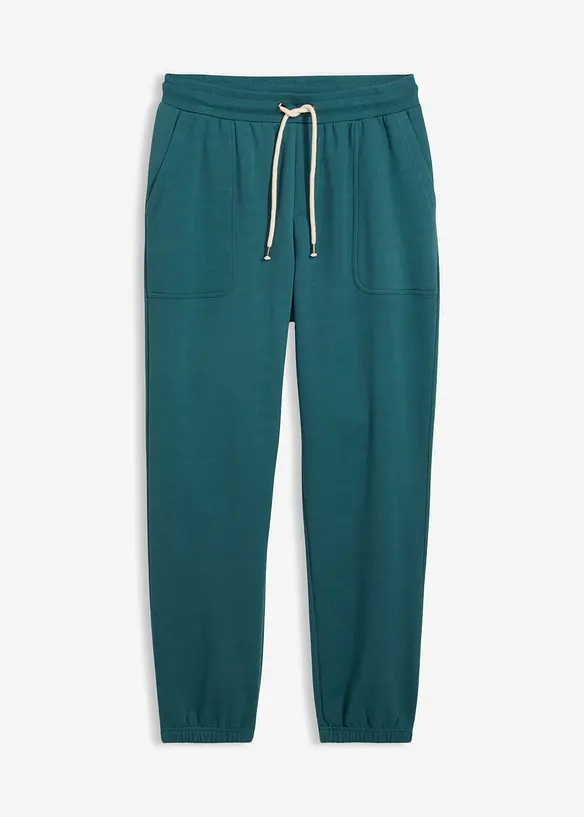 Regular Fit Jogginghose, Straight in petrol von vorne - bonprix