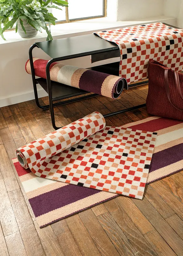 Waschbare Fußmatte mit Streifen in beige (Ambiente) - bonprix