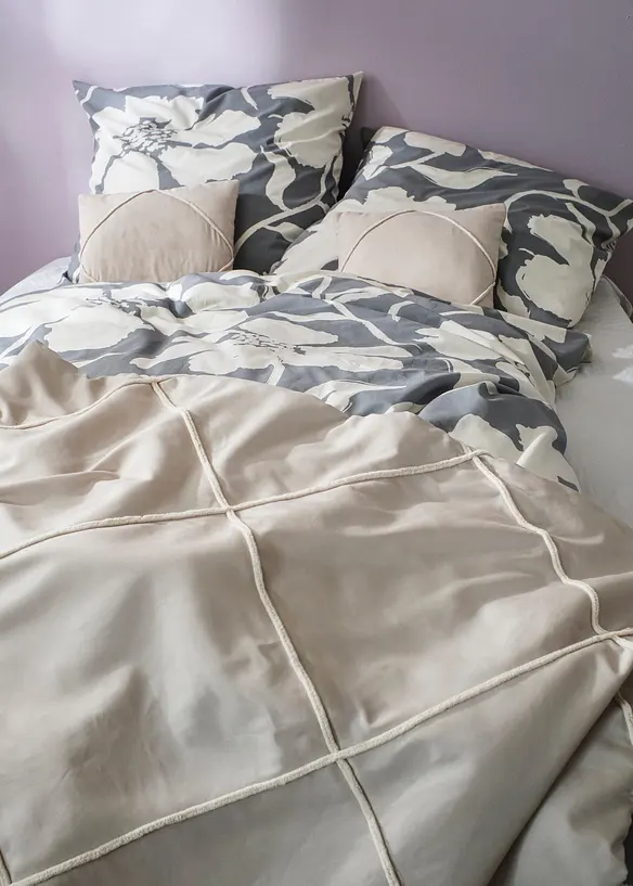 Kissenbezug mit Rechtecken (2er Pack) in beige (Ambiente) - bonprix