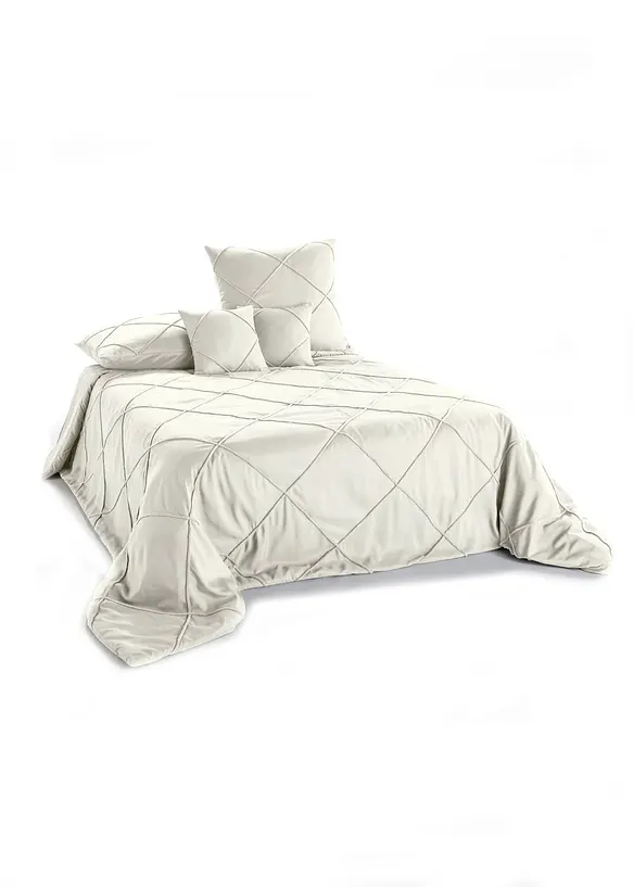 Kissenbezug mit Rechtecken (2er Pack) in beige - bonprix