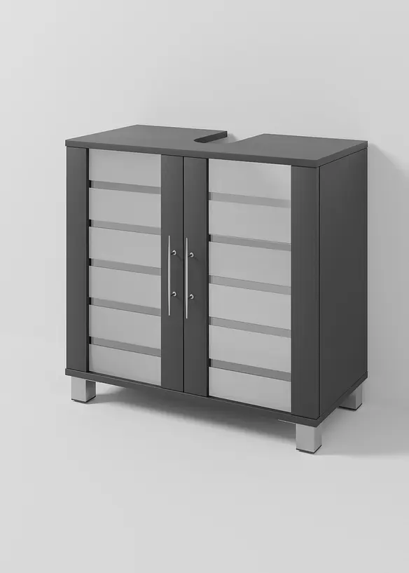 Waschbeckenunterschrank in grau von vorne - bonprix