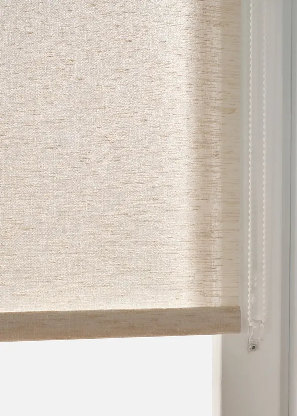 Sichtschutzrollo mit Struktur in beige (Detailaufnahme) - bonprix Sichtschutzrollo mit Struktur in beige (Detailaufnahme) - bonprix