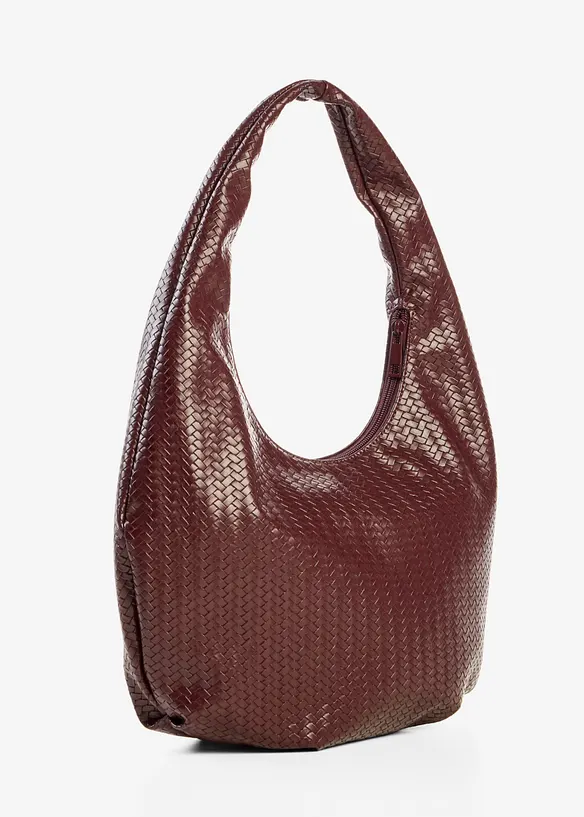 Handtasche in Weboptik in rot von hinten - bonprix