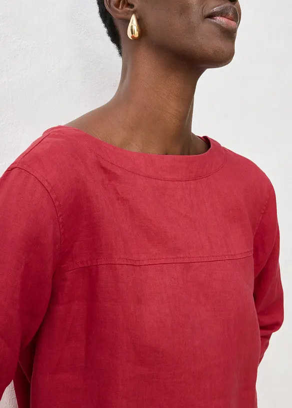 Tunika aus reinem Leinen in rot von hinten (im Anschnitt) - bonprix Tunika aus reinem Leinen in rot von hinten (im Anschnitt) - bonprix