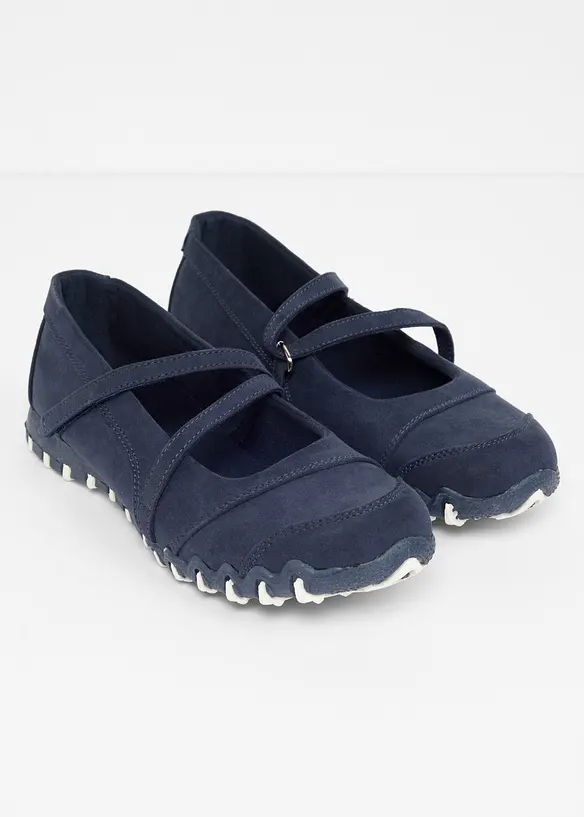 Komfort-Mary-Janes mit flexibler Sohle in blau - bonprix