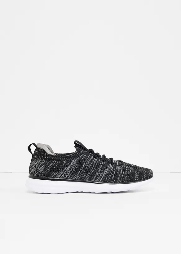 Komfort-Slip-On-Sneaker aus Soft-Material in schwarz - bonprix