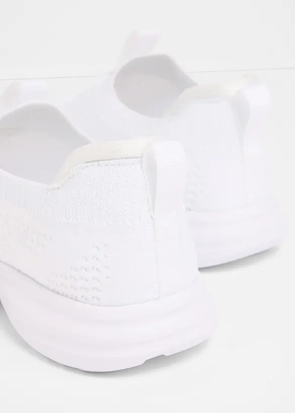 Komfort-Slip-On-Sneaker aus Soft-Material in weiß - bonprix