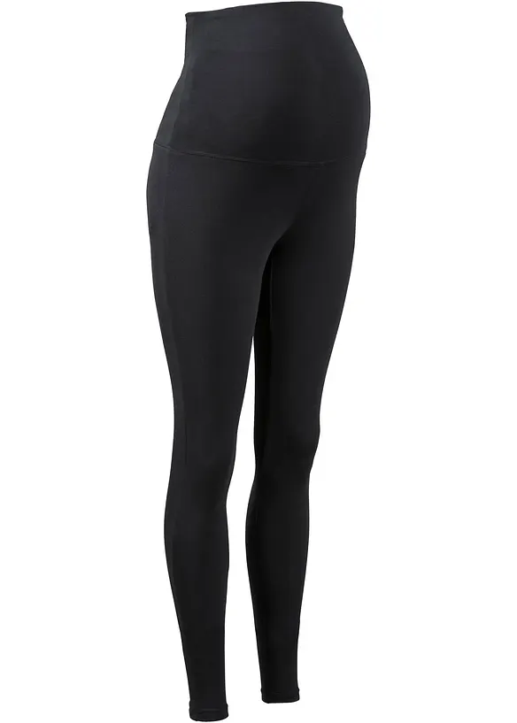 Umstandsleggings aus Bio-Baumwolle in schwarz - bonprix