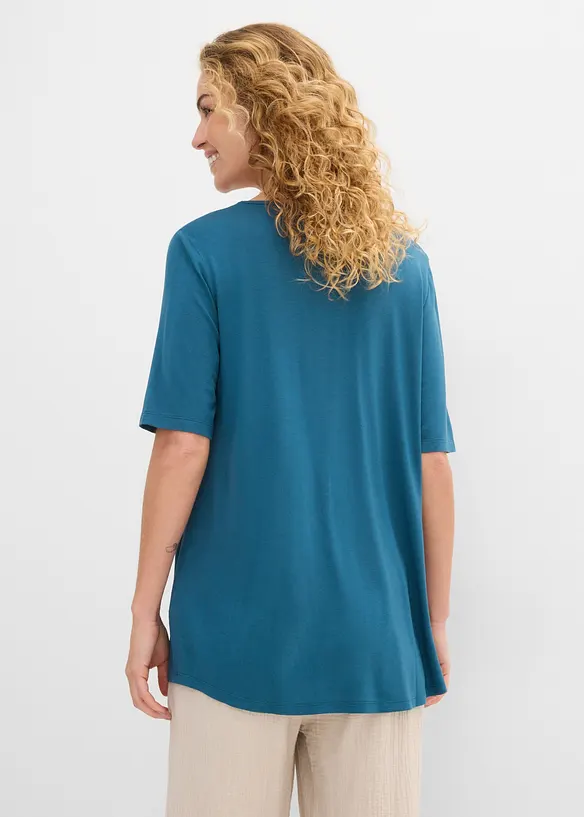 Longshirt aus softer Viskose in petrol von hinten (im Anschnitt) - bonprix Longshirt aus softer Viskose in petrol von hinten (im Anschnitt) - bonprix