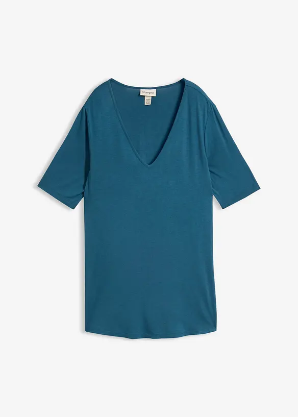 Longshirt aus softer Viskose in petrol von vorne - bonprix Longshirt aus softer Viskose in petrol von vorne - bonprix