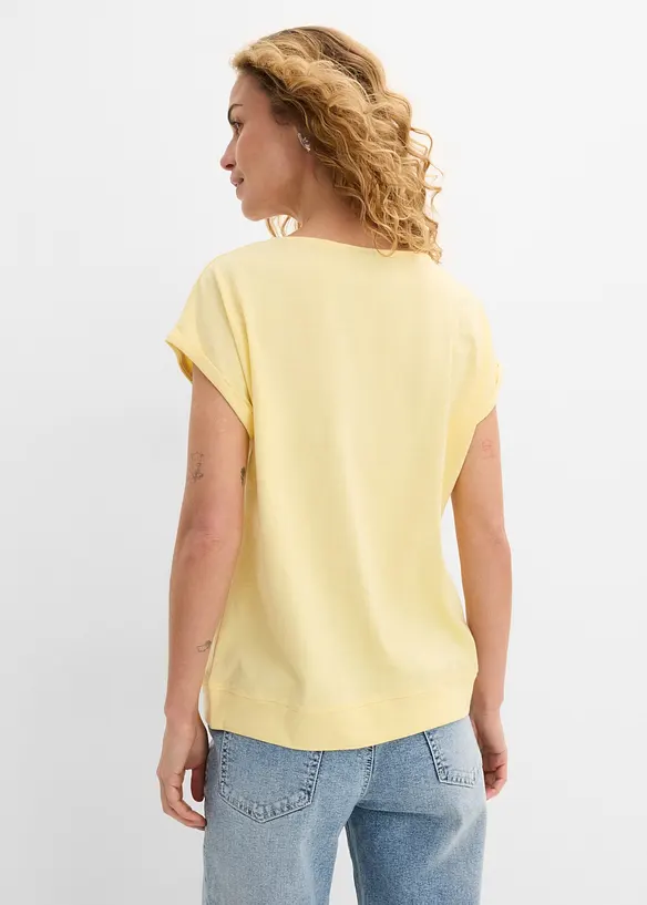 T-Shirt aus reiner Bio-Baumwolle (2er Pack) in blau von hinten (im Anschnitt) - bonprix T-Shirt aus reiner Bio-Baumwolle (2er Pack) in blau von hinten (im Anschnitt) - bonprix