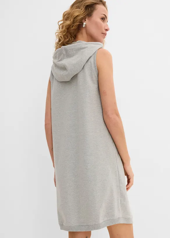 Shirtkleid aus elastischem Baumwoll-Mix in grau von hinten (Totalaufnahme) - bonprix Shirtkleid aus elastischem Baumwoll-Mix in grau von hinten (Totalaufnahme) - bonprix