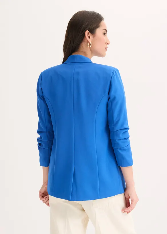 Blazer mit Raffung in blau von hinten (im Anschnitt) - bonprix Blazer mit Raffung in blau von hinten (im Anschnitt) - bonprix