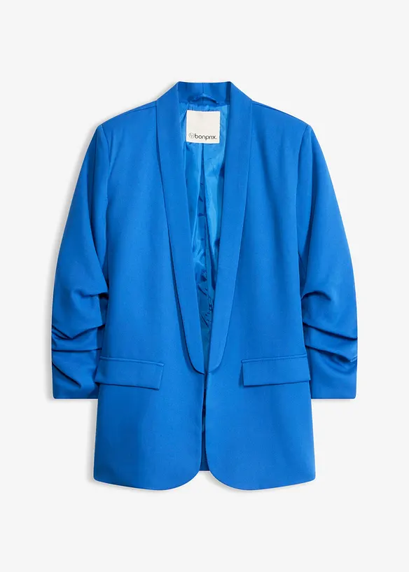 Blazer mit Raffung in blau von vorne - bonprix Blazer mit Raffung in blau von vorne - bonprix