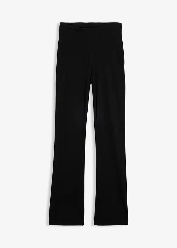 ausgestellte Leggings in schwarz von vorne - bonprix ausgestellte Leggings in schwarz von vorne - bonprix