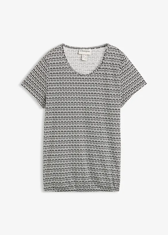 Shirt aus reiner Baumwolle in schwarz von vorne - bonprix Shirt aus reiner Baumwolle in schwarz von vorne - bonprix