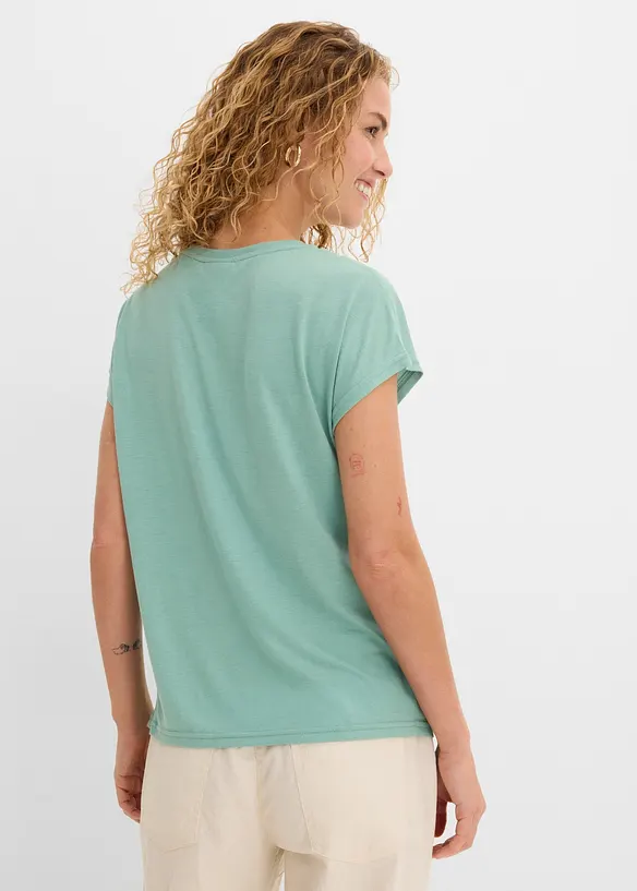T-Shirt mit Glitzerdruck in grün von hinten (im Anschnitt) - bonprix T-Shirt mit Glitzerdruck in grün von hinten (im Anschnitt) - bonprix