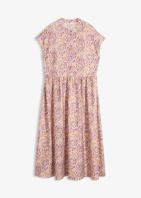 Midikleid aus Viskose-Mix in weiß von vorne - bonprix Midikleid aus Viskose-Mix in weiß von vorne - bonprix