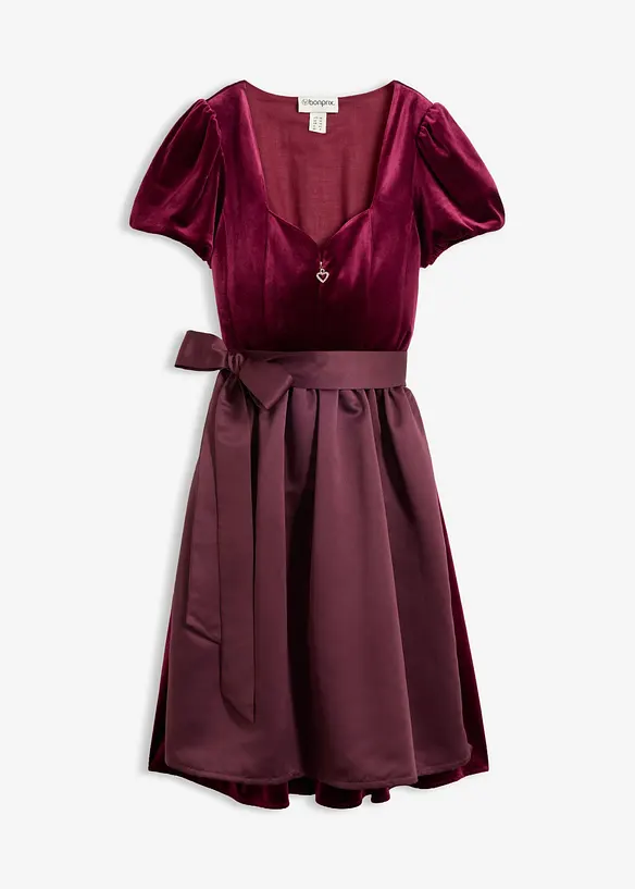 Dirndl und Schürze (2-tlg.Set) in rot von vorne - bonprix Dirndl und Schürze (2-tlg.Set) in rot von vorne - bonprix