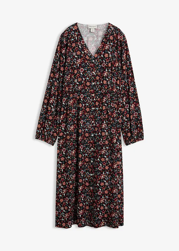Midikleid aus fließender Viskose in lila von vorne - bonprix Midikleid aus fließender Viskose in lila von vorne - bonprix