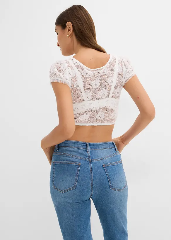 Dirndlbluse in weiß von hinten (im Anschnitt) - bonprix Dirndlbluse in weiß von hinten (im Anschnitt) - bonprix