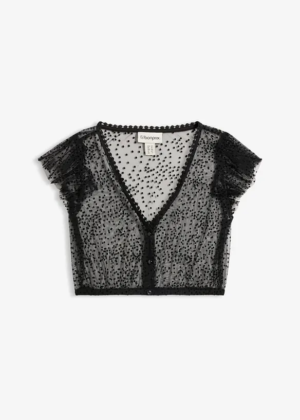 Dirndlbluse in schwarz von vorne - bonprix Dirndlbluse in schwarz von vorne - bonprix